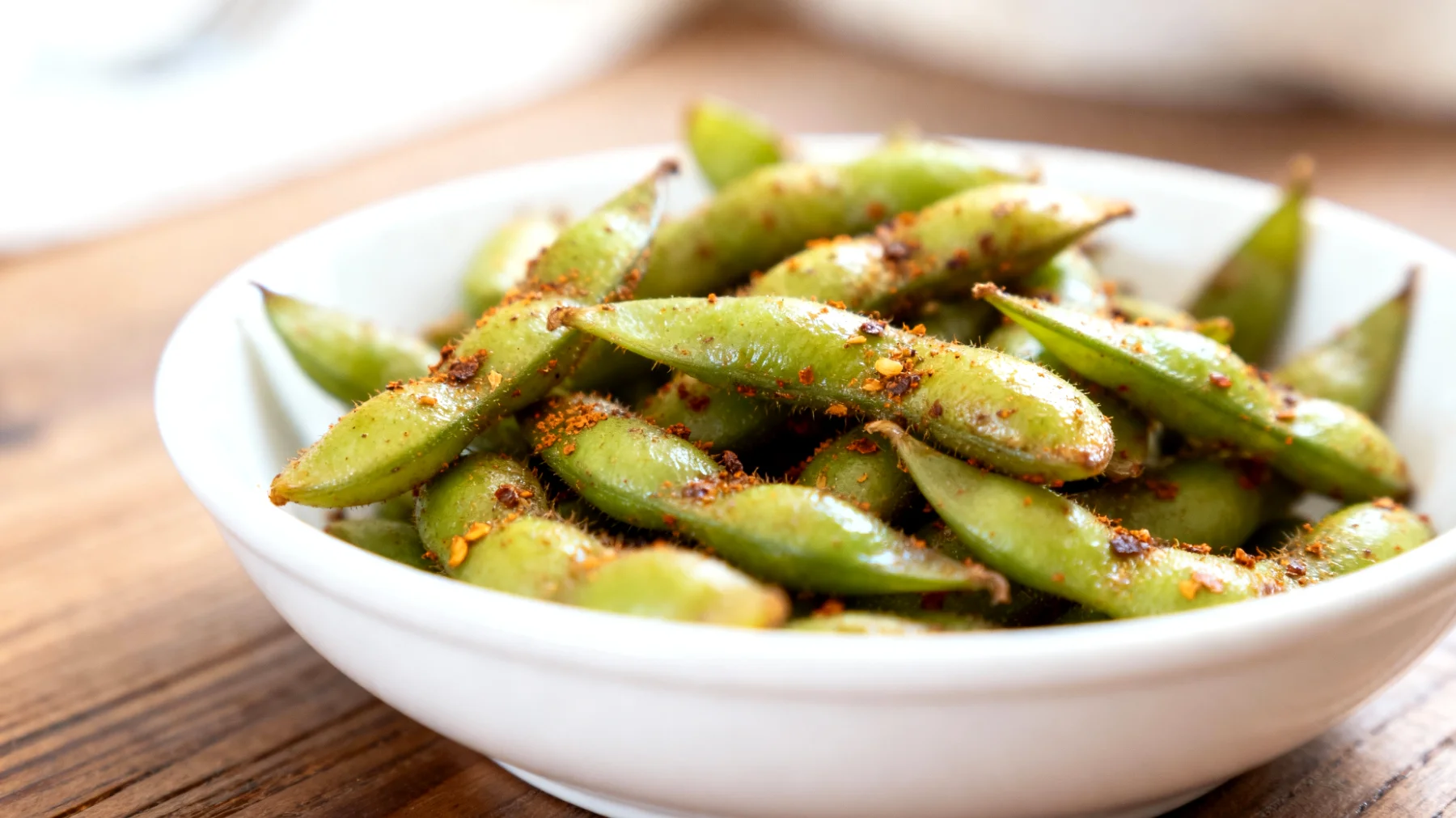 Edamame tostati con spezie"