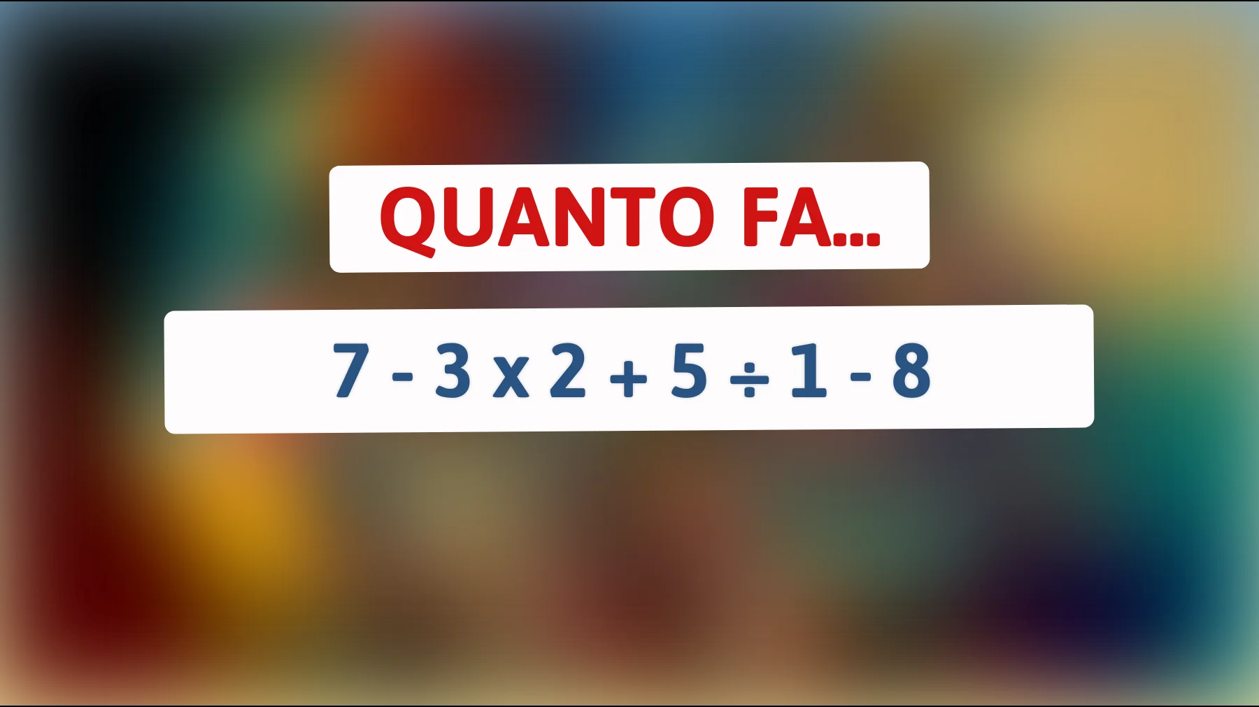 Scopri l'errore che il 98% delle persone commette con questo semplice calcolo matematico geniale! Sei abbastanza intelligente da risolverlo?"