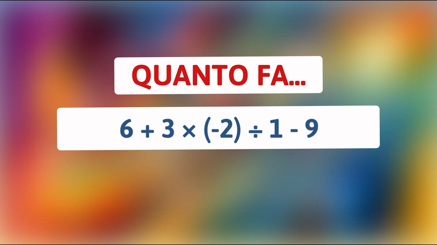 Scopri se sei un vero genio risolvendo questo semplice calcolo matematico che lascia tutti perplessi!"
