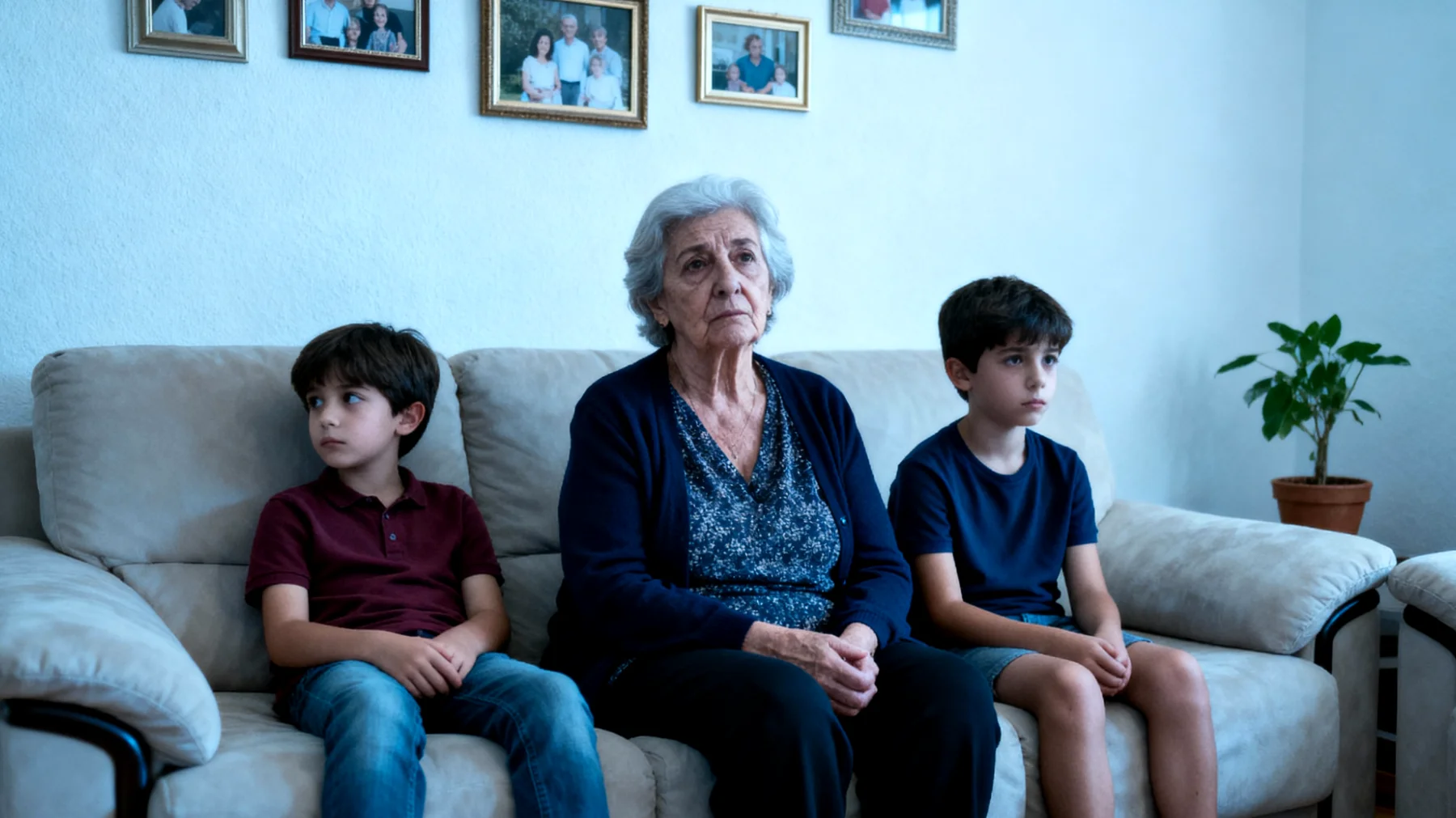 Nonna che fatica a instaurare un dialogo affettivo ed emotivo con i nipoti bambini, limitandosi agli aspetti pratici della cura senza riuscire a esprimere o ricevere affetto"