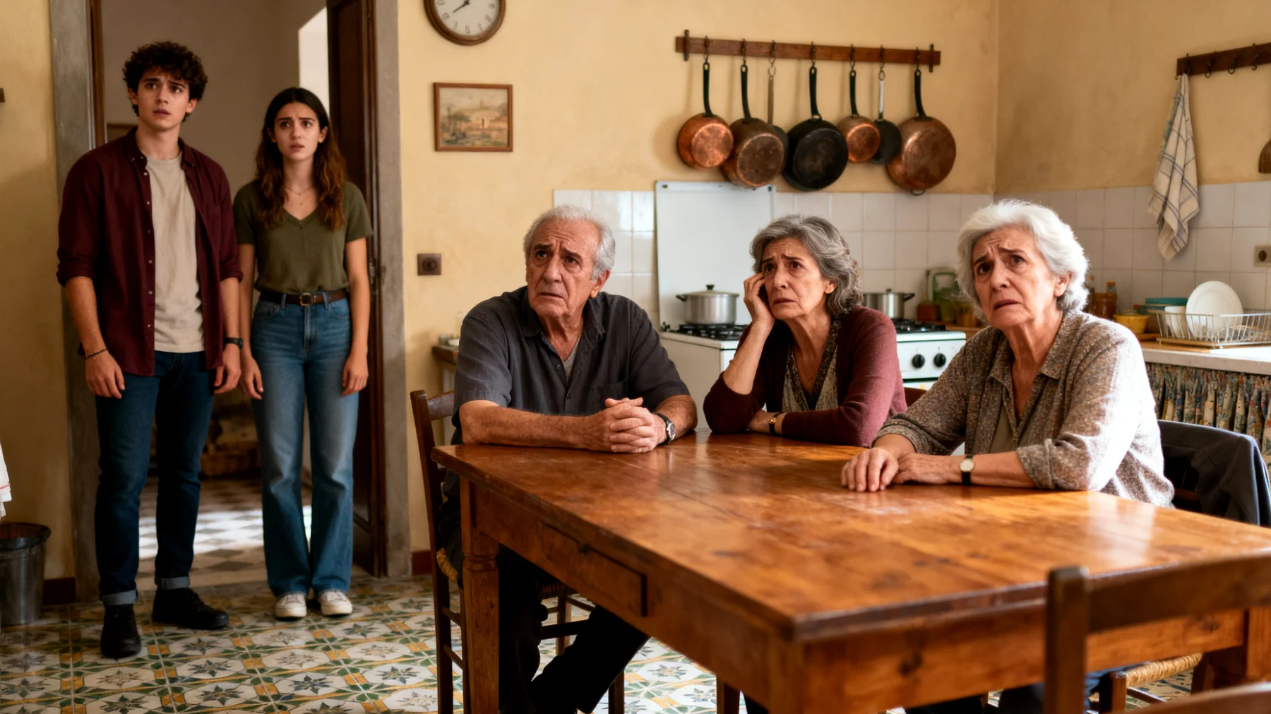 Nonni preoccupati per le scelte professionali e di vita dei nipoti giovani adulti, con ansia sul loro futuro lavorativo ed economico in un mondo sempre più incerto"